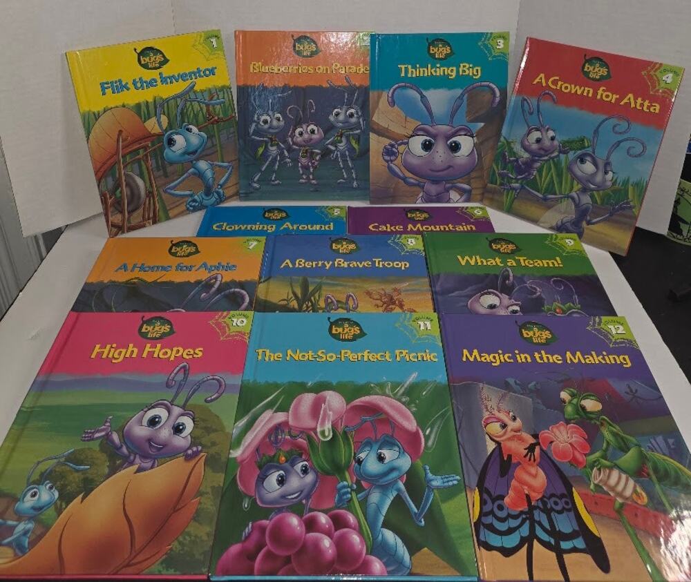 Disney Pixar A Bug's Life Vintage 90s Complete Book set 1-12